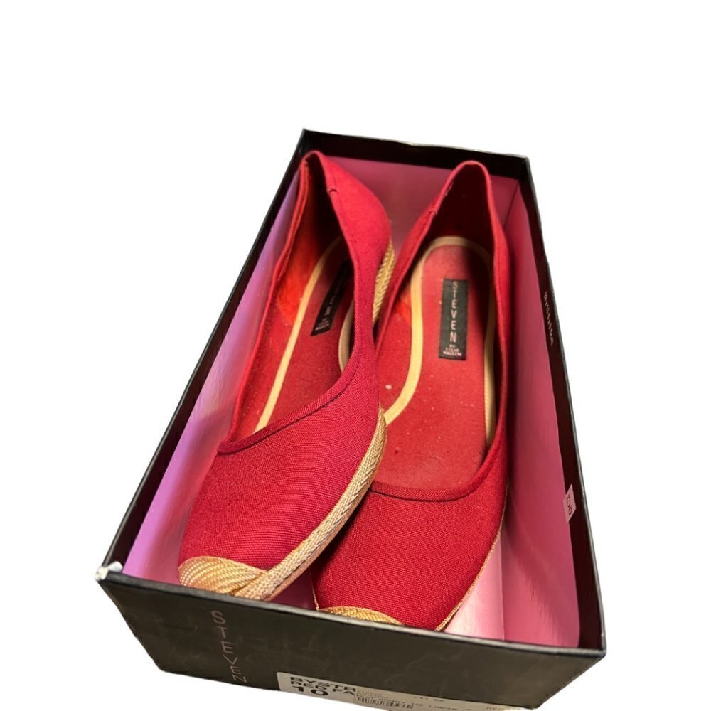 Steven By Steve Madden Bystro Red Flats - image 1